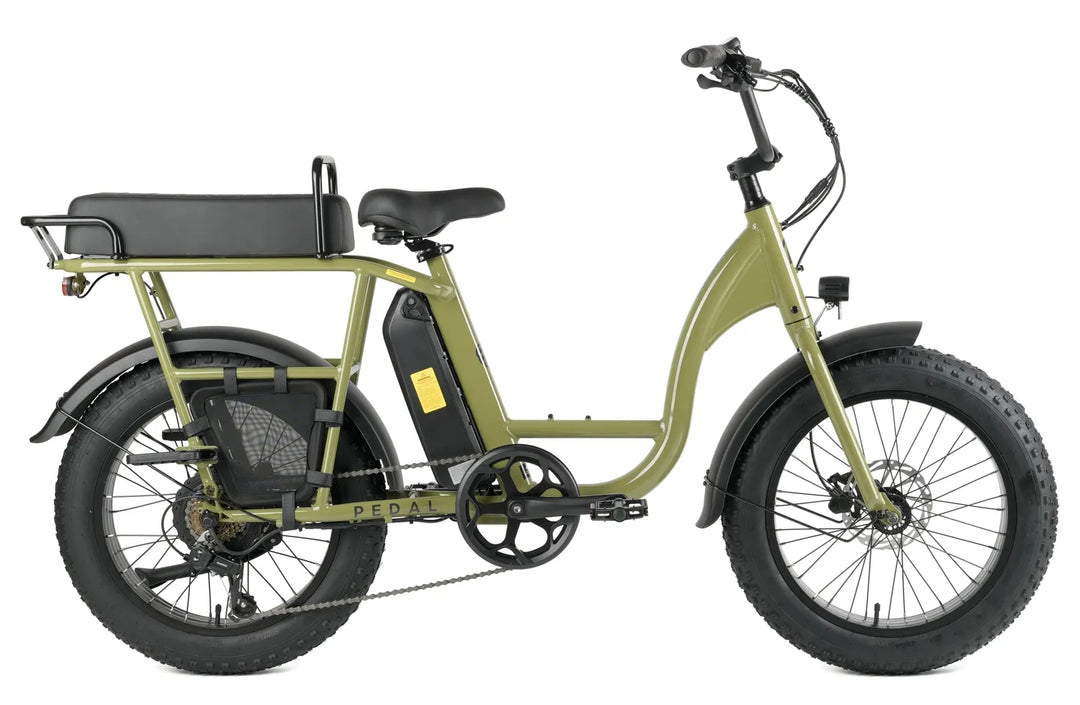 pedal electric cycle Pedal Brewer Electric Cruiser Bike 540Wh Matte Green – Jonny Sprockets Bike Shop