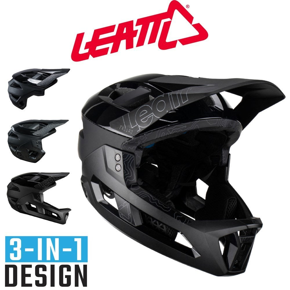 Leatt Enduro Full Face Stealth – Jonny Sprockets Bike Shop