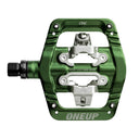 OneUp Components SPD Clip Pedals - Dark Green