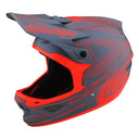 TLD D3 Fibrelite Helmet - Pinstripe Grey/Red -