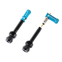 Granite Juicy 44mm Tubeless Valve Pair - Coloured Cap - Blue