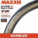 Maxxis Rambler Gravel - 700 X 45 120 TPI Folding - HYPR-X EXO TR - Tanwall