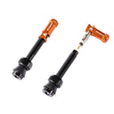 Granite Juicy 44mm Tubeless Valve Pair - Coloured Cap - Orange