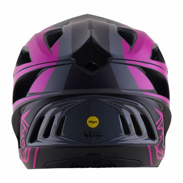 26 TLD Stage 2 Mips Helmet - High VZ Dark Grey/Neon Fuchs -