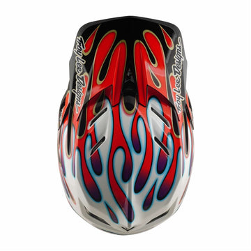 26 TLD D4 Composite Mips Helmet - Overspray White/Red -
