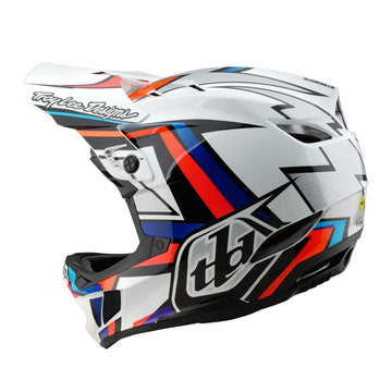 25 TLD D4 Compostite Mips Helmet - Frames White/Silver -