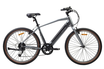 23 VelectriX Cruiser Electric Hybrid Bike - Silver -