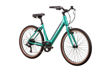 22 Velectrix Cruiser Step Through Electric Hybrid Bike - Green-