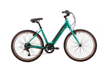 22 Velectrix Cruiser Step Through Electric Hybrid Bike - Green-