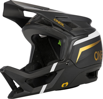 Oneal Transition Full Face Helmet - Blk/Wht/Gld -