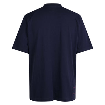 Rapha Men's Logo T-Shirt Dark Navy/High-Vis Pink -