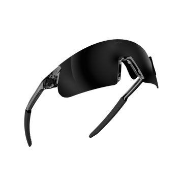 Sungod Ultras Air Frosted Phantom Black frame with 8KO Smoke lens
