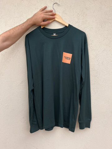 Santa Cruz Squared Long Sleeve Tee - Pine Green -