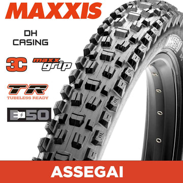 Maxxis Assegai - 29 X 2.50 - E-50 eBike Folding TR 60x2 - DH MaxxGrip - Black Default Title