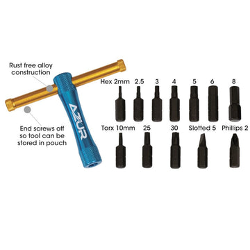 AZUR T-Tool Alloy 12 Bit Wrench Set
