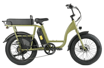 Pedal Brewer Electric Cruiser Bike 560Wh - Matte Green