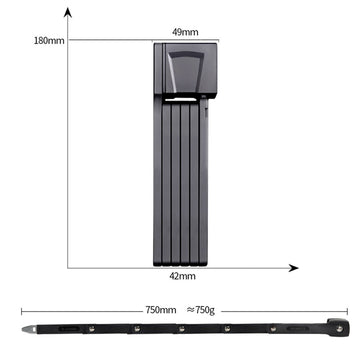 ETook 480 Folding Key 750mm x 4mm - Large - 9T Shear Resistant - Level Rating 4