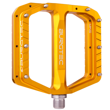Burgtec Penthouse MK5 Steel Flat Pedals - Bullion Gold