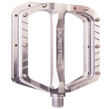 Burgtec Penthouse MK5 Steel Flat Pedals - Rhodium Silver