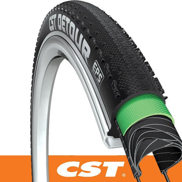 CST Detour Gravel Tyre - 700 x 38 - 60 TPI - Wirebead EPS 1.5mm - Black
