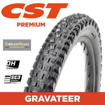CST Gravateer - 27.5 x 2.5 Folding DK60 EPS Downhill Casing 3C Comp - Tubeless Ready