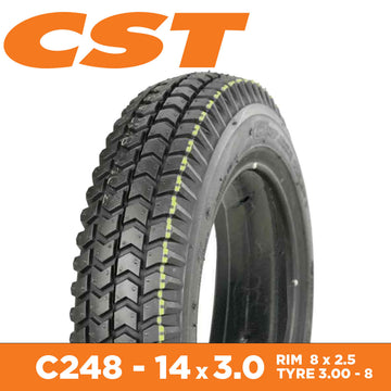 CST Mobility Scooter Tyre - 14 x 3.00-8 (C248) - 4 Ply