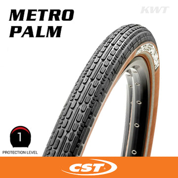 CST Palmbay Tyre - 700 x 40 Hybrid - 0.7mm Apl Layer W/Ref Strip - Black With Brown Sidewall
