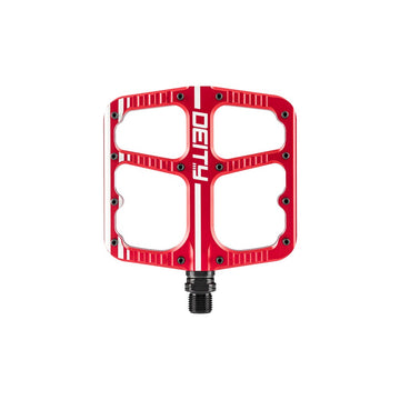 Deity Flat Trak Flat Pedal - Red Black