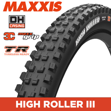Maxxis High Roller 3 - 29 X 2.50 Folding 120TPIx2 DH 3C MaxxGrip TR
