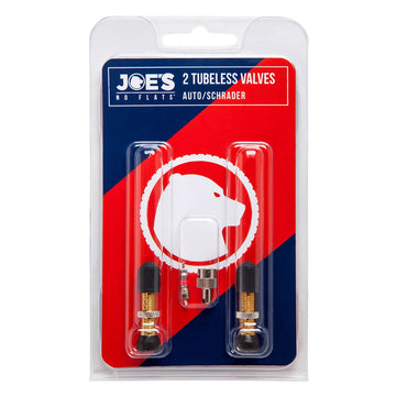 JOES NO-FLATS Schrader Valve Twin Pack - 33mm