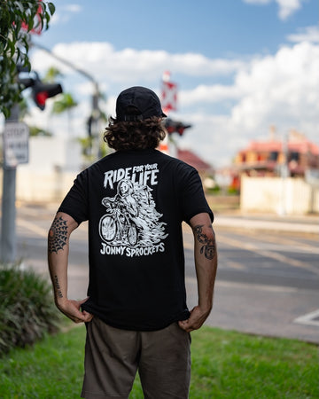 Jonny Sprockets Tee - Ride For Your Life -