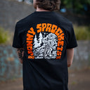 Jonny Sprockets Tee - Black/Orange Mountain Design -
