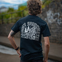 Jonny Sprockets Tee - Navy/Grey/White Mountain Design -