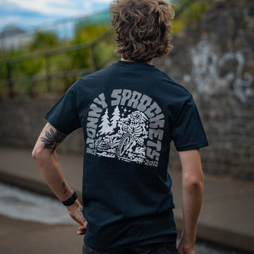 Jonny Sprockets Tee - Navy/Grey/White Mountain Design -