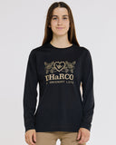 Dharco Womens Long Sleeve Tech Tee - Black -