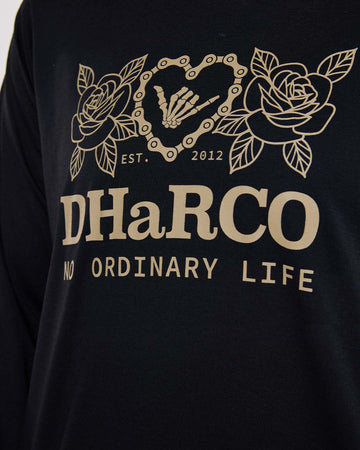 Dharco Womens Long Sleeve Tech Tee - Black -