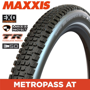 Maxxis Metropass AT - 27.5 x 2.4 - MaxxProtect EXO Tubeless Ready REF Strip E50 - Wirebead