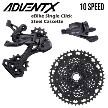 MICROSHIFT Groupset eBike - ADVENT X - 1x10 - 11-48T - Single Click Shifter - Clutched Derailleur
