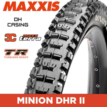 Maxxis Minion DHRII- 27.5 X 2.50 - Folding TR 60x2 - DH 3C MaxxTerra - Black Default Title
