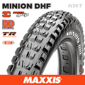 Maxxis Minion DHF - 27.5 X 2.50 WT Folding 120TPIx2 DD 3C MaxxGrip TR