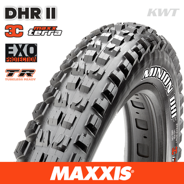 Maxxis MINION DHRII 27.5 X 2.8 PLUS FOLDING 120TPI EXO+ CASING 3C MAXTERRA TR
