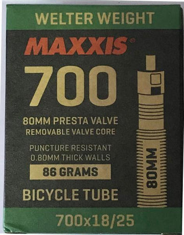 Maxxis Welterweight Tube 700 x 18/25C Presta 80mm