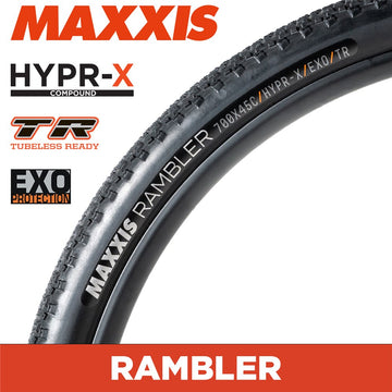 Maxxis Rambler Gravel - 700 X 45 120 TPI Folding - HYPR-X EXO TR