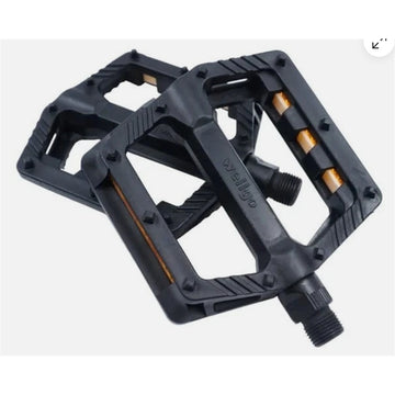 QBP Pedal - Plastic MTB Platform - DU bearing - 9/16 - Black - 100*100*28 mm - TW