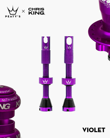 Peaty's CK MK2 Tubeless Valves (Pair) 60mm - Violet