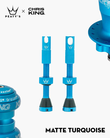 Peaty's CK MK2 Tubeless Valves (Pair) 60mm - Turquoise