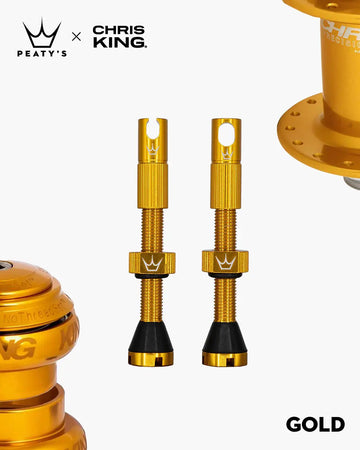 Peaty's CK MK2 Tubeless Valves (Pair) 42mm - Gold