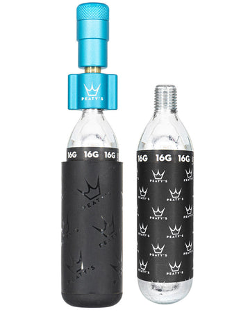 Peaty's CO2 Holeshot Inflator - ROAD (16g) - Turquoise