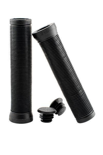 QBP BMX Grips - Ribbed 145mm, Black