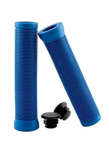 QBP BMX Grips - Ribbed 145mm, Blue